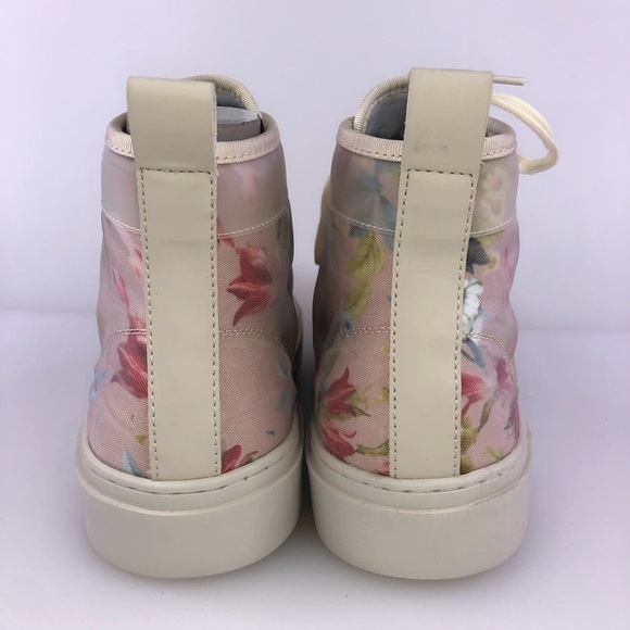 INC International Concepts Phoenix Floral High Top Sneakers Size 9.5 - Picture 3 of 7